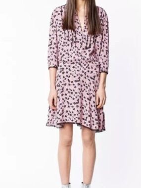 Zadig & Voltaire Pink Floral Mini Dress